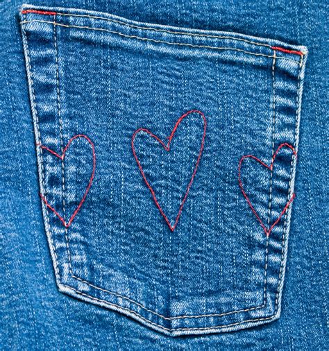 Denim Pocket With Heart Free Stock Photo Public Domain Pictures
