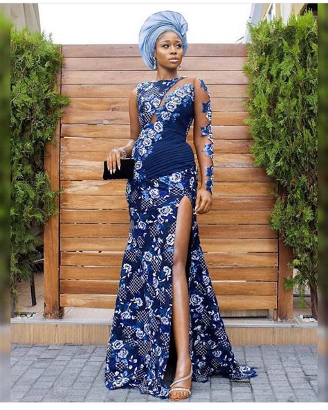 One Hand Sleeve Straight Gown Aso Ebi Lace Styles Nigerian Lace Styles Nigerian Dress Ankara