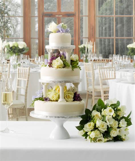 Marks and spencer flowers to australia. Three tier Marks & Spencer wedding cake decorated with ...