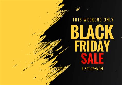 Black Friday Sale Poster With Grunge Background 1335217 Vector Art At