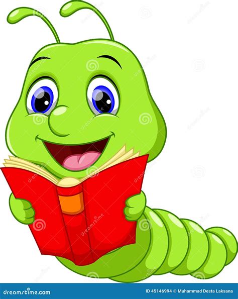 Cute Bookworm Clipart Free