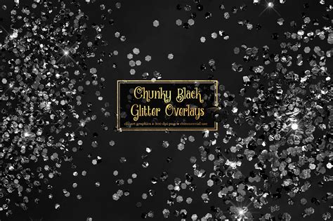 Chunky Black Glitter Overlays Graphic By Digital Curio · Creative Fabrica