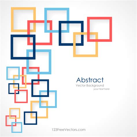 Geometric Square Background Vector By 123freevectors On