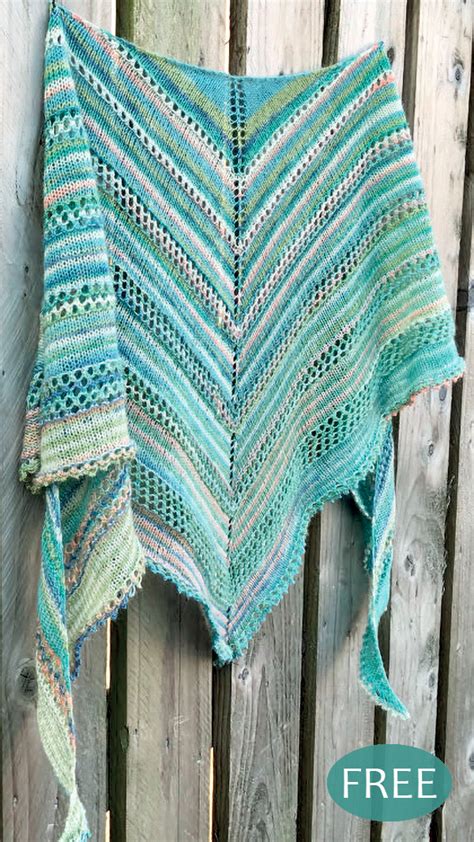 Easy Shawl Knitting Pattern For Lion Brand Shawl In A Cake Eyelet Lace