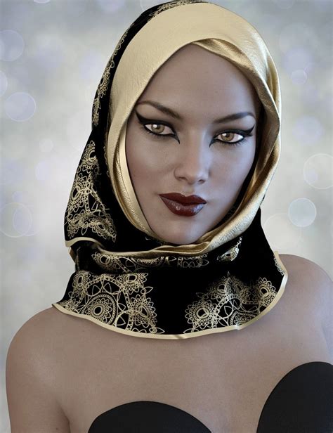 X Fashion Hijab For Genesis 3 Females 3d Models And 3d Software By Daz 3d Fashion Hijab