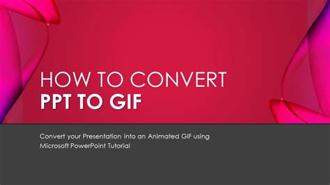 Unlike the previous version of presentation file format ppt which was binary, the pptx format is based on the microsoft powerpoint open xml presentation file format. How To Make GIF in PowerPoint? Convert PPT to GIF ...