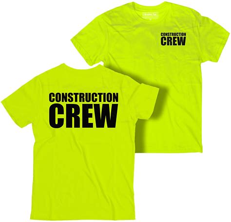 Construction Crew T Shirt Workers T Shirt High Visibility T Shirt