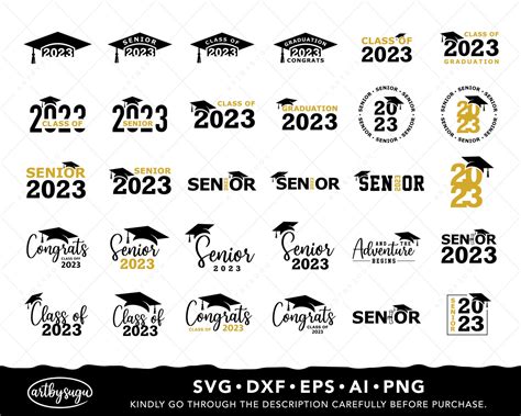 2023 Graduation Svg Bundle Class Of 2023 Svg Senior 2023 Etsy