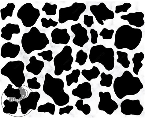 Cow Print Svg Seamless Cow Pattern Svg Cow Spot Svg Animal - Etsy UK