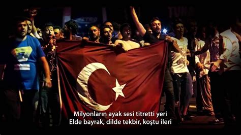 15 temmuz'da genelkurmay başkanlığı önünde darbeye direnen vatandaşlar. 15 Temmuz Demokrasi Marşı (Sözleriyle) - YouTube