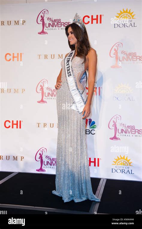 Doral Fl January Donald Trump And Miss Universe Paulina Vega