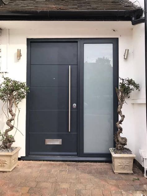 Modern Front Entrance Door With Side Panel All Our Doors Have Double