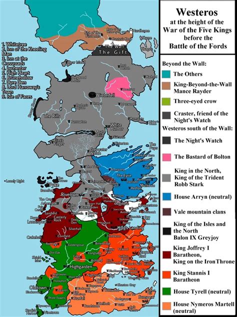 Map Of Westeros At The Height Of The Wot5k Spoilers Main Asoiaf