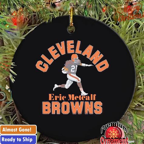 Cleveland Browns Eric Metcalf Art Ornament Tree Decoration
