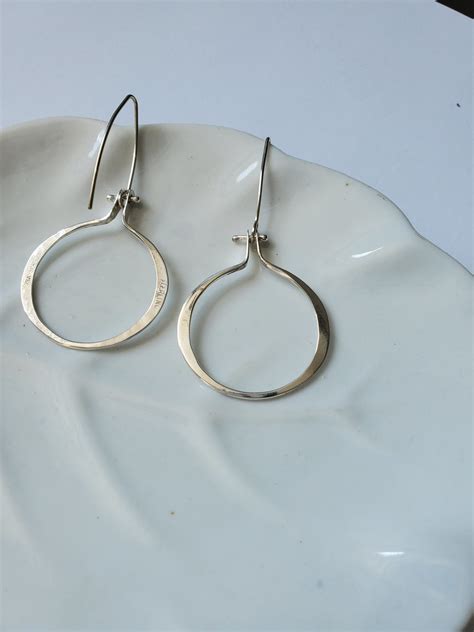 Sterling Silver Hoop Earrings Small Lisa Scala Handmade Jewelry