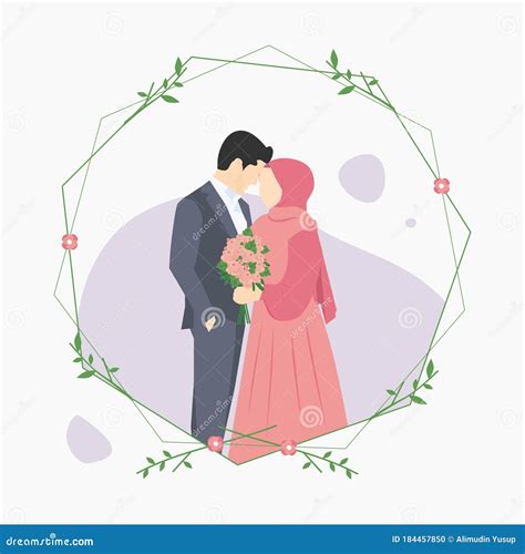 Ilustración Vectorial De Una Invitación De Matrimonio De Parejas