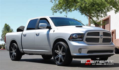 The dodge ram 1500 code name: Lexani Johnson Black/Machined Wheels on 2014 Ram 1500 w ...