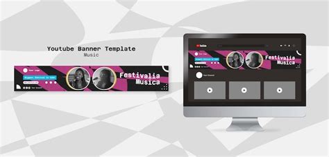 Free Psd Abstract Music Festival Youtube Banner