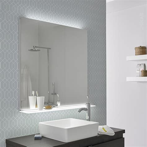 Miroir de salle de bains Lumineux ISI L80 x H80 cm - Oskab