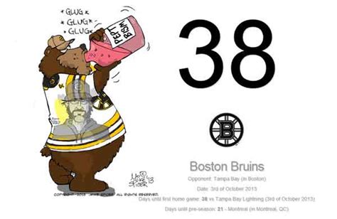 Mike Spicer Cartoonist Caricaturist 38 Days Till The Boston Bruins