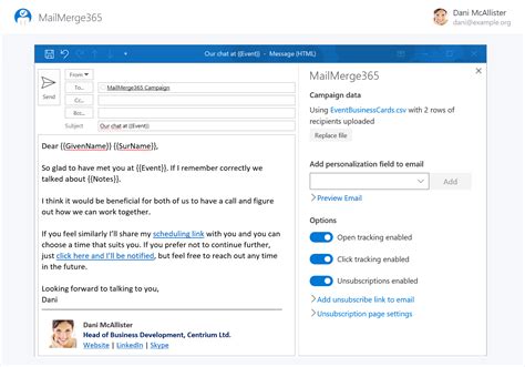Mailmerge365 The Personalized Mass Mail Merge Plugin For Office365