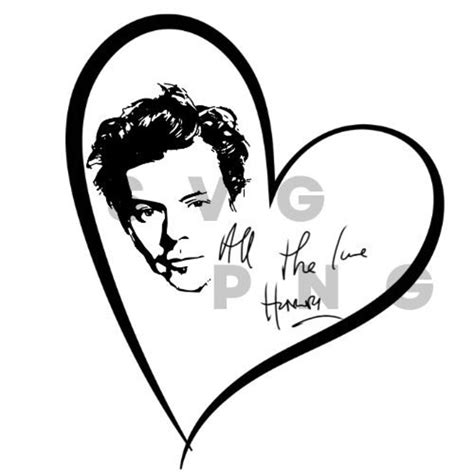 Harry Styles Svg Png Transparent Digital Download Heart Harry Etsy