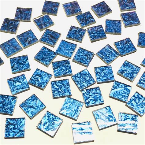 3 4 Sapphire Glitter Van Gogh Stained Glass Mosaic Tiles Etsy