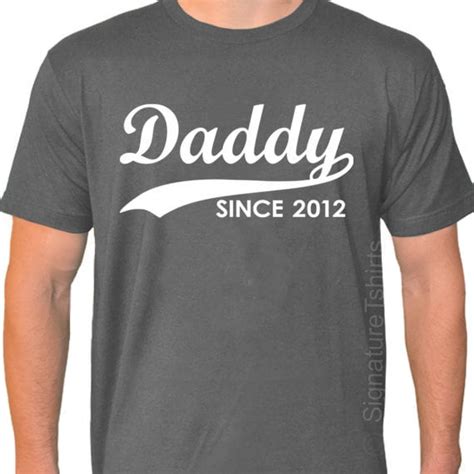 Daddy Since 2014 Fathers Day Mens Tshirt By Signaturetshirts