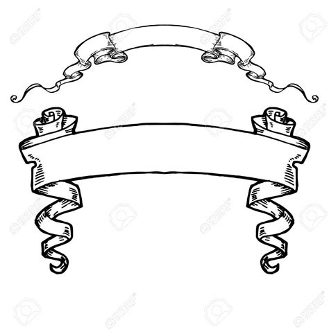 Hello guys in this video i will show you how to draw a ribbon banner step by step and how to write your name on ribbon. Ribbon Banner Drawing at GetDrawings | Free download