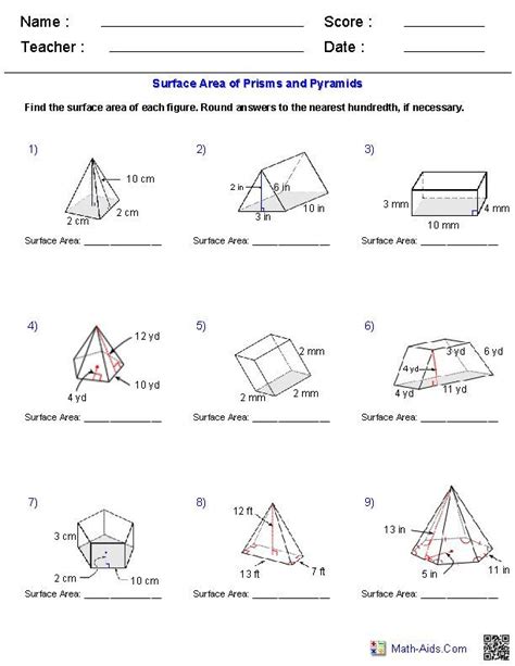 Surface Area Grade 7