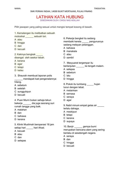 See what people are saying and join the conversation. Tatabahasa online worksheet for PT3. You can do the ...