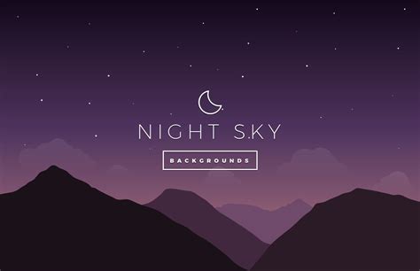 Night Sky Vector Backgrounds Night Skies Night