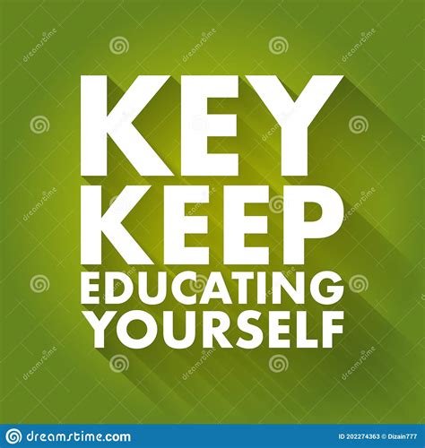 Key Keep Educating Yourself Acronym Concept Stock Illustration