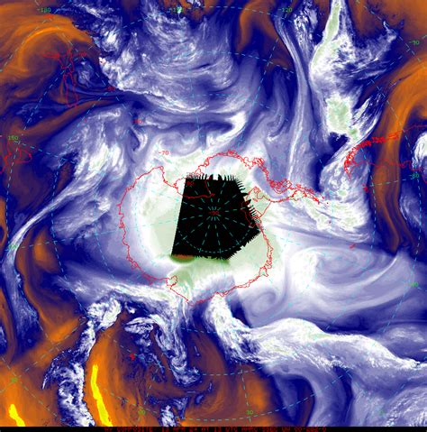 Antarctica Water Vapor Composite Satellite Photo