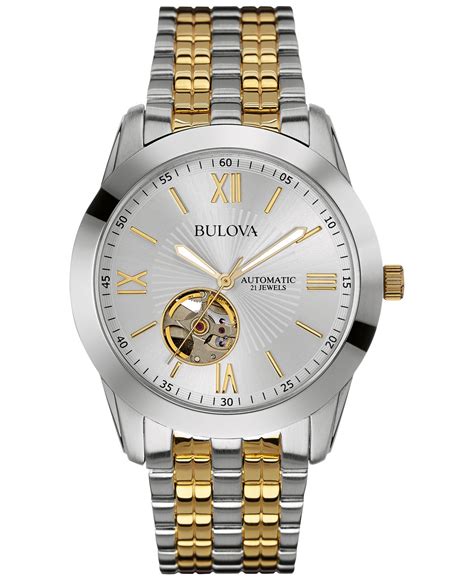 Bulova Men's Automatic Two-tone Stainless Steel Bracelet Watch 42mm