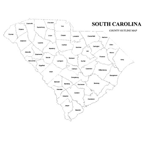 South Carolina County Map Jigsaw Genealogy