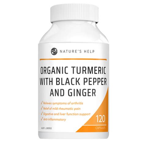 organic turmeric with black pepper and ginger