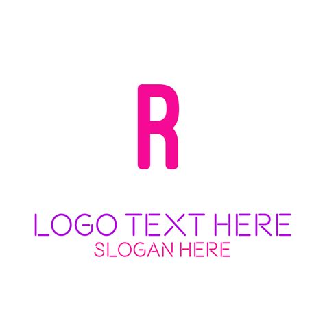 Pink Neon Letter R Logo Brandcrowd Logo Maker