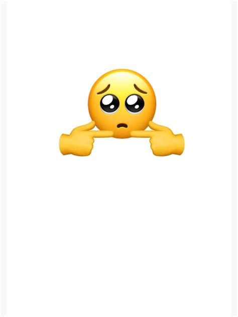 Shy Uwu Emoji Face Tik Tok Meme Sad Shy Art Print For Sale By