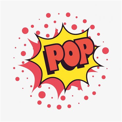 Premium Vector Pow Comic Speech Bubble Pop Art Dots Background