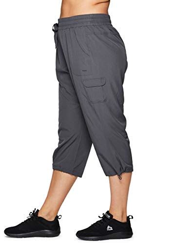 Rbx Active Womens Plus Size Fashion Lightweight Stretch Woven Cargo