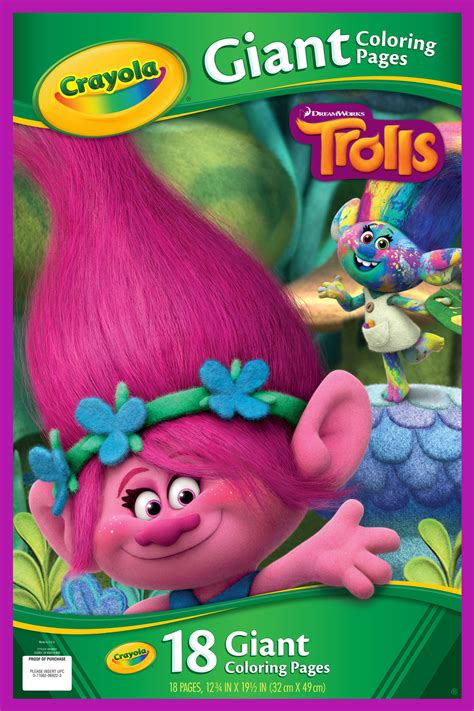 They present happy, small creatures known from the movie on a set of 40 beautiful printables for kids. Crayola: Giant Coloring Pages - Trolls | Toy | at Mighty ...