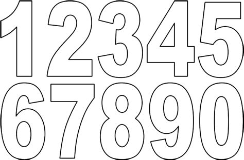 numbers png - Numbers Png Download - Numbers For Colouring 1 10 | #552060 - Vippng