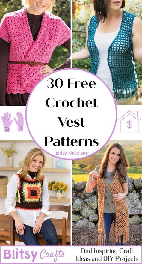 30 Free Crochet Vest Patterns Easy Pattern Blitsy