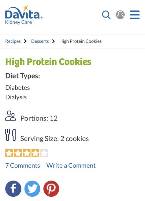 Dialysis Diet High Protein Cookies Davita Body Builder Dessert
