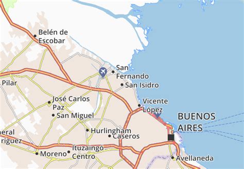 Kaart Michelin San Isidro Plattegrond San Isidro Viamichelin