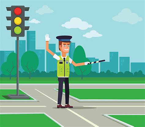 Best Traffic Officer Illustrations Royalty Free Vector Graphics And Clip