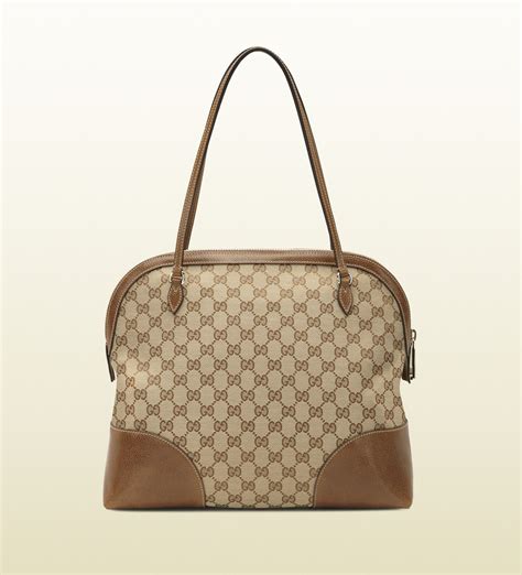 Lyst Gucci Bree Original Gg Canvas Shoulder Bag In Brown