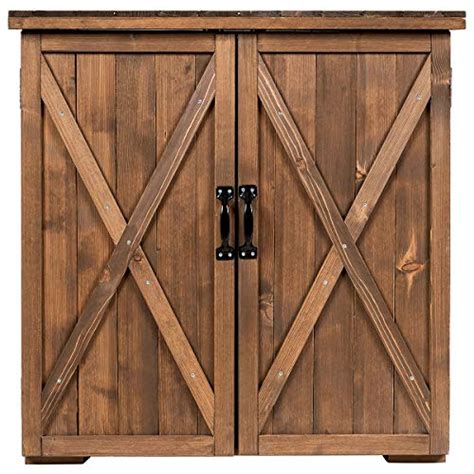 Goplus Compact Wooden Storage Shed 25 X 2 Ft Fir Wood Cabinet For