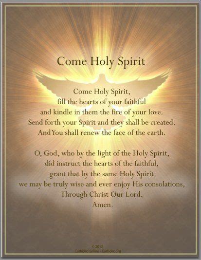 Classic Woodie Holy Spirit Prayer Come Holy Spirit